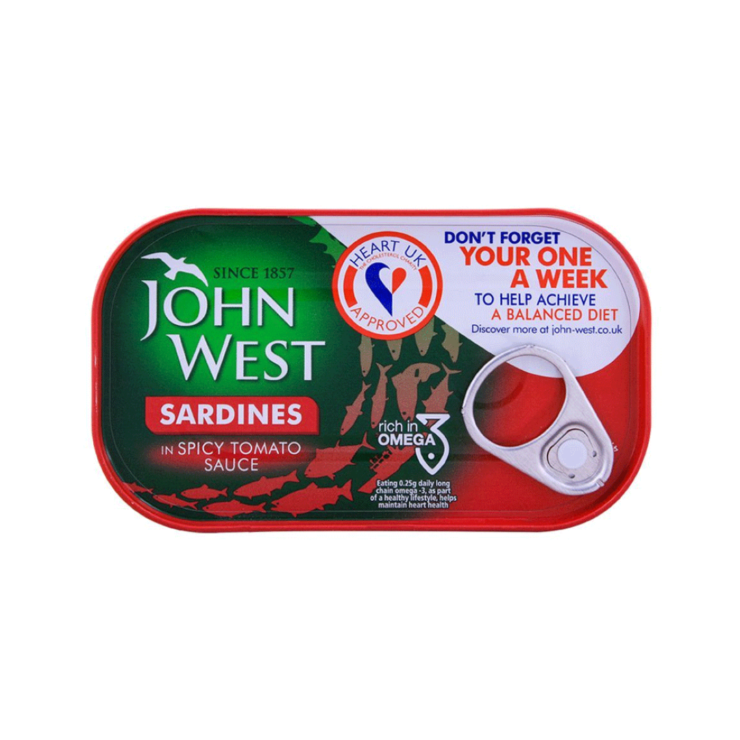 JOHN WEST SARDINES IN SPICY T/SAUCE 120G